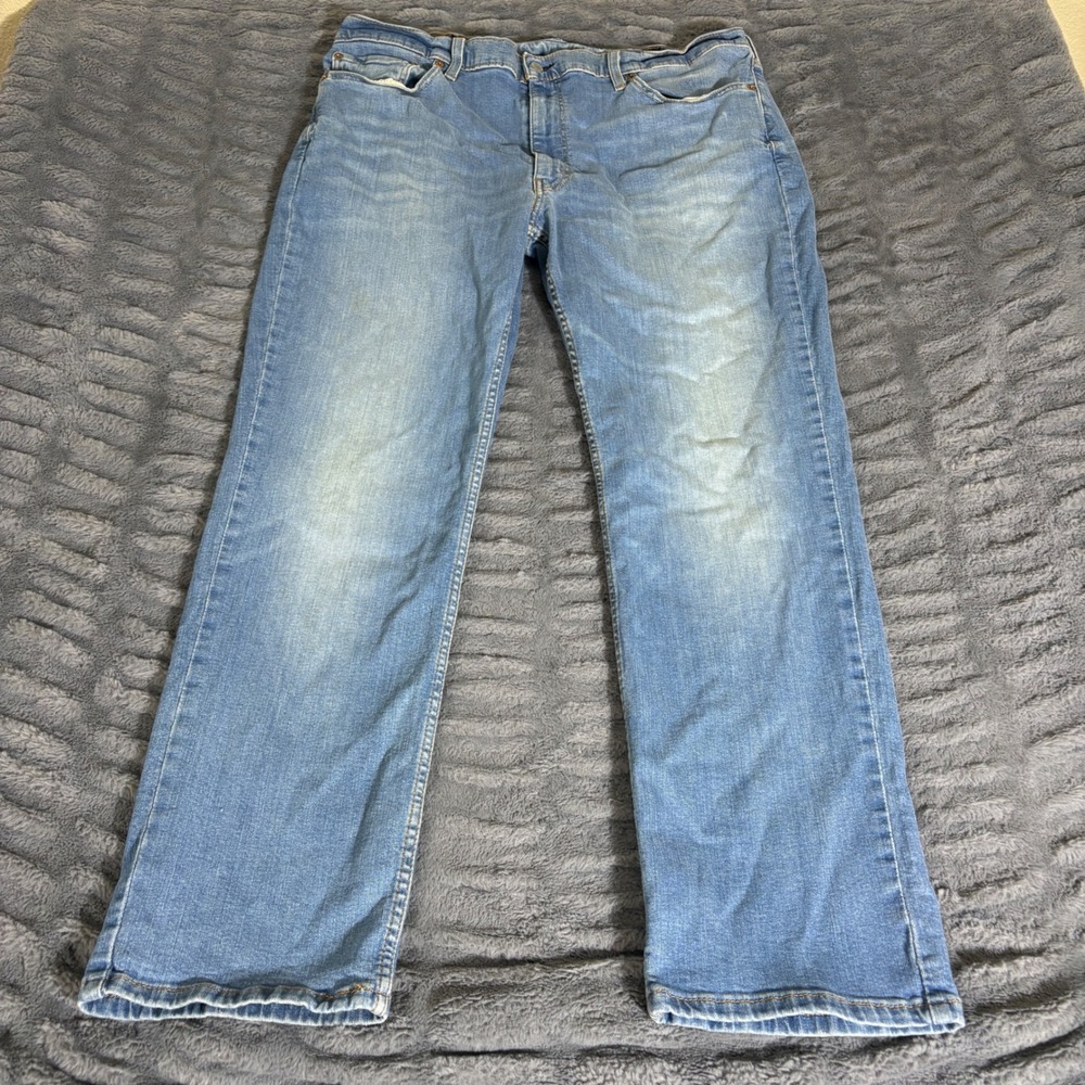 Levis 514 Straight Fit Jeans Mens 40x32 Medium Wash Blue Stretch 00514-1286